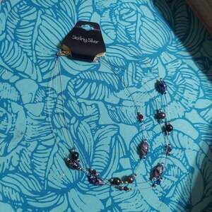 Designs by FMC FAS 925 Sterling Silver & Lampwork Beads Necklace NWT